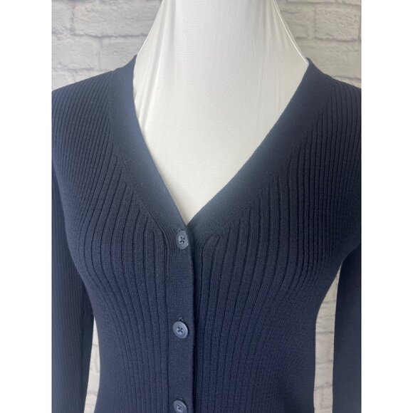 Cabi Sweater Dress Long Sleeve Ladies Size XS Navy Blue Color - Picture 3 of 9